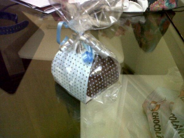 Caixinha com bombom de chocolate